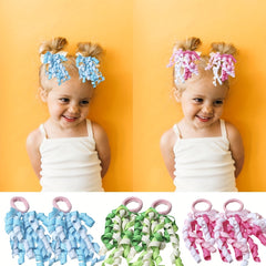 Grosgrain Ribbon Roll Rubber Band Bows Hair Accessory for Girls Children
