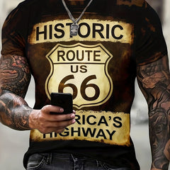 3D Print T shirt Men's Casual Street Style Stretch Tee Shirt