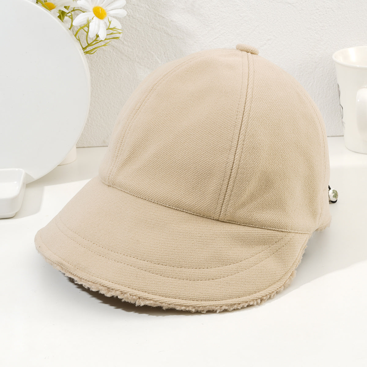 Lamb Wool Fisherman Hat Fleece Warm Unisex Baseball Cap Autumn