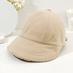 Lamb Wool Fisherman Hat Fleece Warm Unisex Baseball Cap Autumn