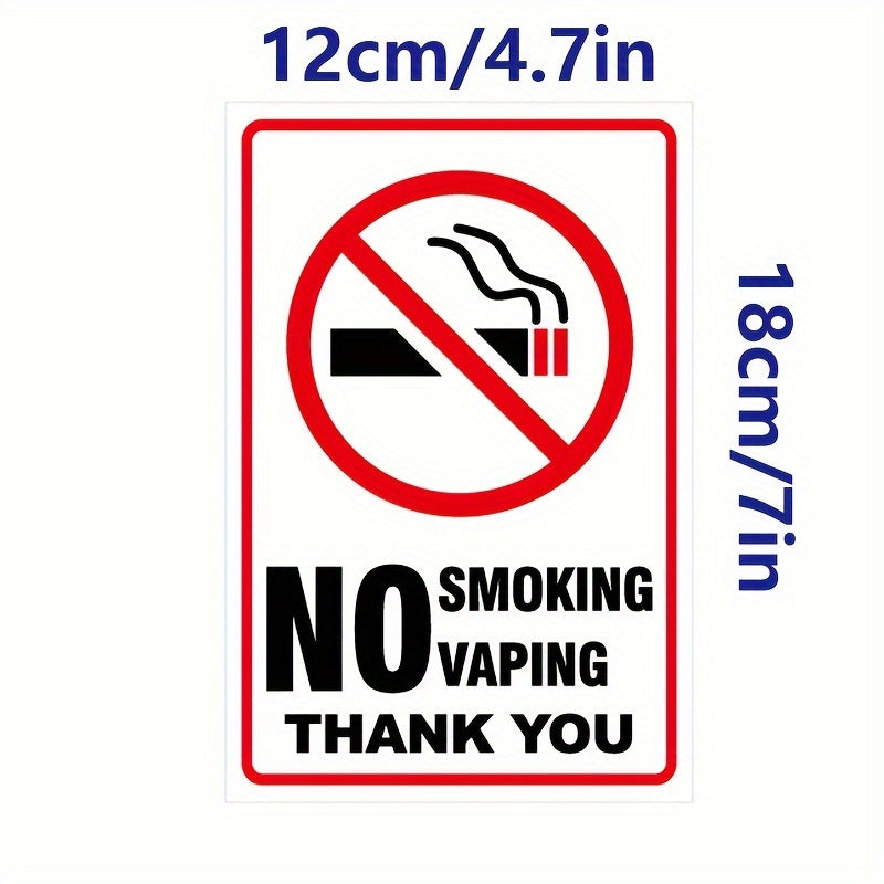 5pcs No Smoking Stickers Signs Weatherproof Scratch Resistant