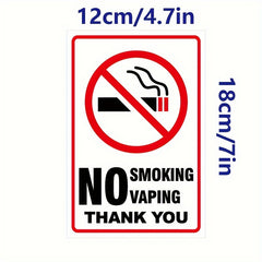 5pcs No Smoking Stickers Signs Weatherproof Scratch Resistant