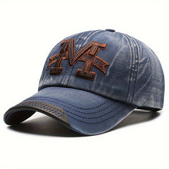 Letter Embroidery Baseball Cap for Men's Outdoor Activities