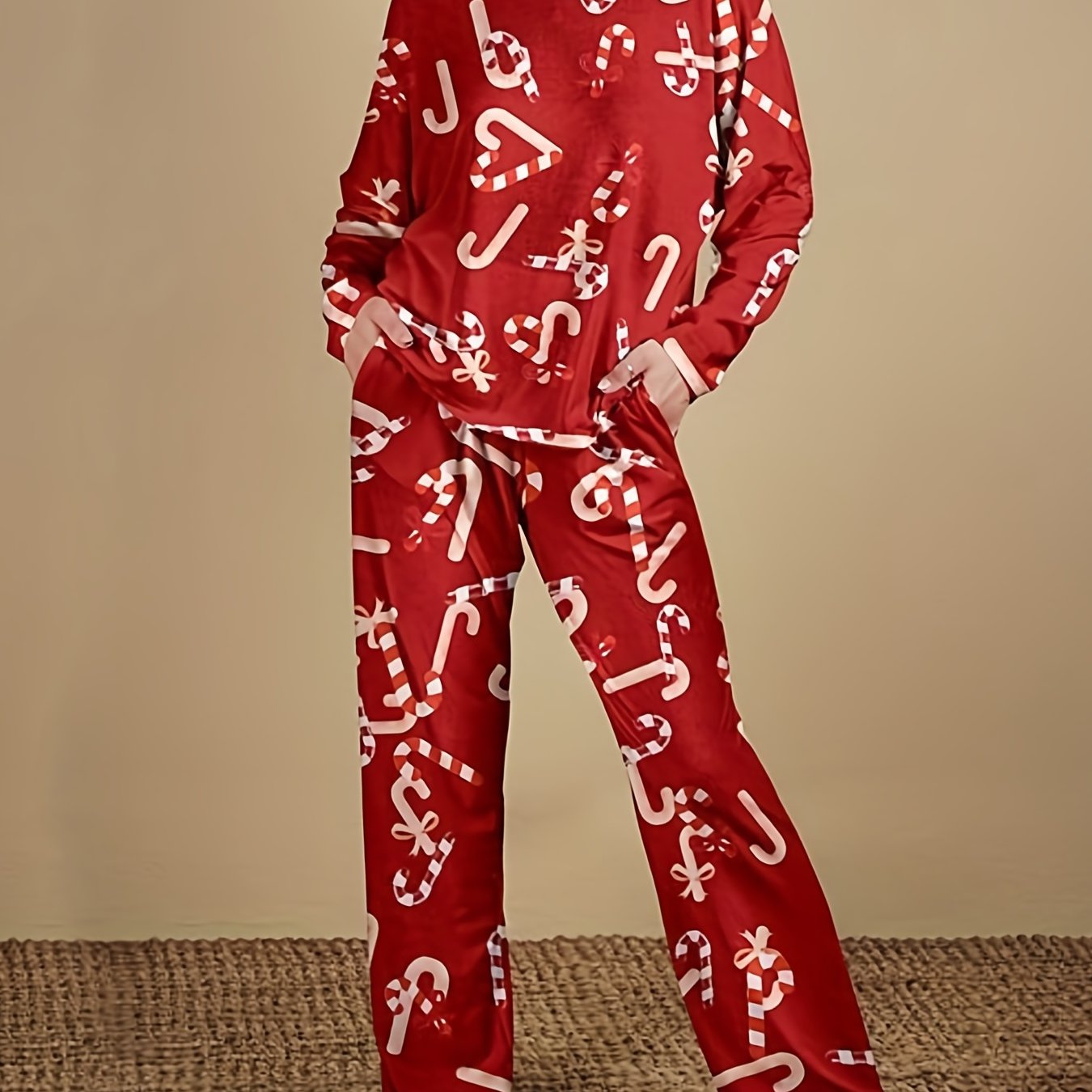 Christmas Print Lounge Set for Women