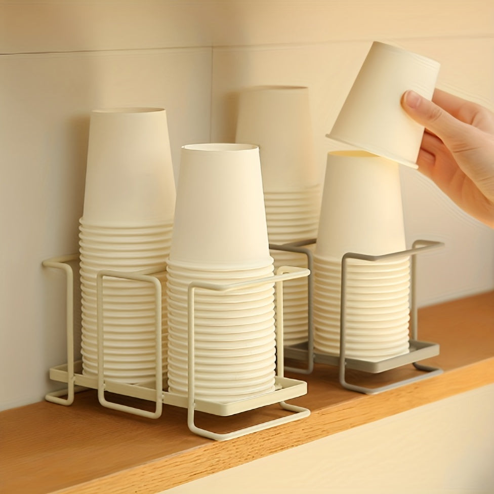 Paper Cups Dispenser Dustproof Carbon Steel Paper Cup Holder