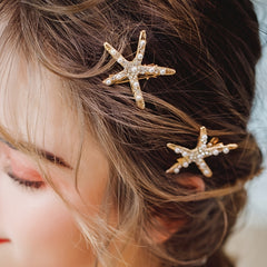 Starfish Pearl Hairpin Bridal Headpiece Wedding Party Jewelry