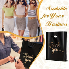 100pcs Reusable Plastic Gift Bags - Perfect for Boutiques & More