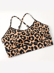Leopard Print Yoga Pants & Bra Set