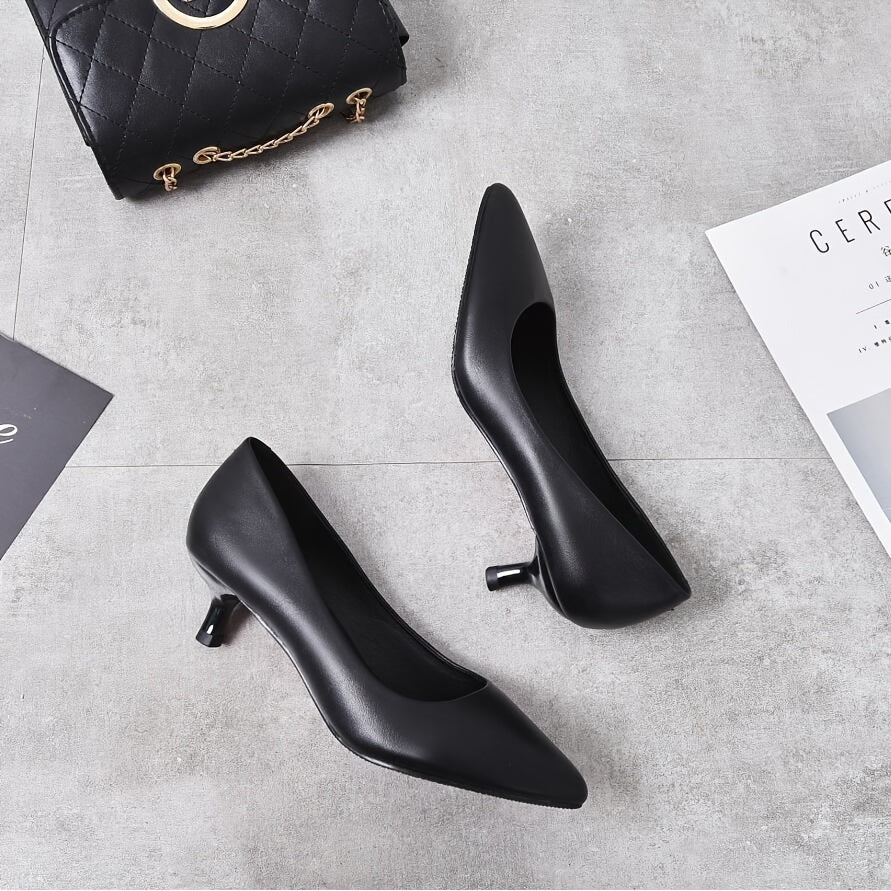 Women's Formal Stiletto Heel Point Toe Slip On Shoes