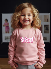 Girls Letters Pattern Crew Neck Sweatshirt for Spring Fall