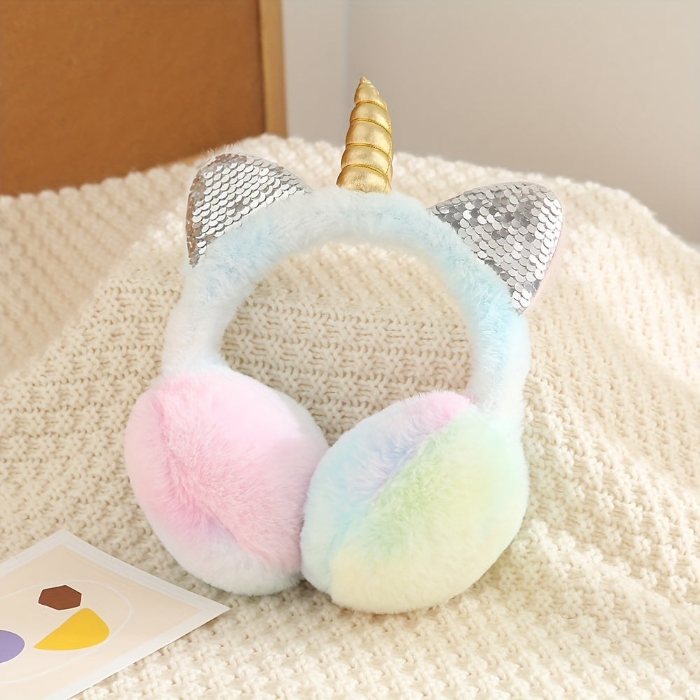 Unicorn Warm Earmuffs Winter Coldproof Rabbit Earmuffs