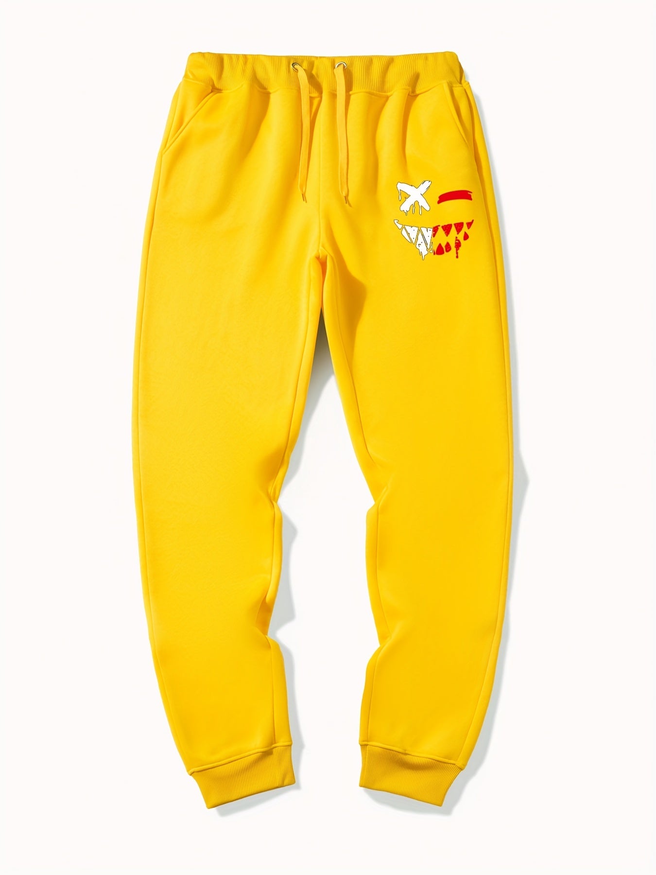 Grinning Face Pattern Casual Joggers Men s Sweatpants