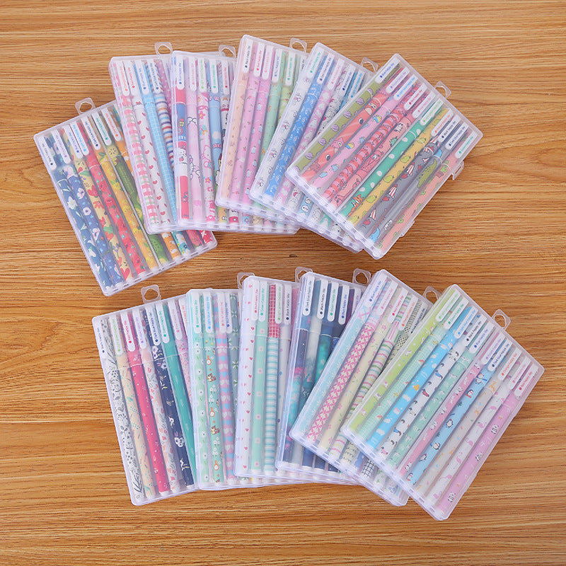10pcs Colorful Gel Pens Set with Case Box