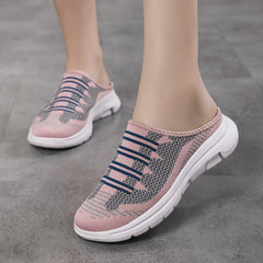 Mesh Breathable Slip on Shoes Contrast Soft Slippers Women's Footwear