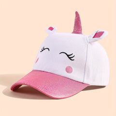 Squinting Unicorn Kids Baseball Cap for Boys and Girls