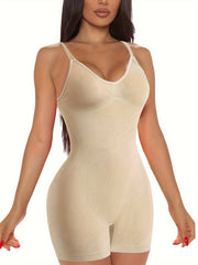 Women's V Neck Shaperwear Romper Tummy Control Yoga Sports
