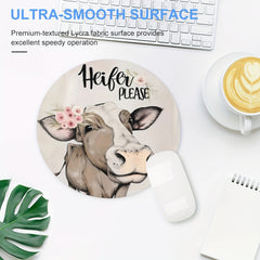 Gaming Mouse Pad for Women 7.8 inch Round Non-Slip Rubber Mouse Mat