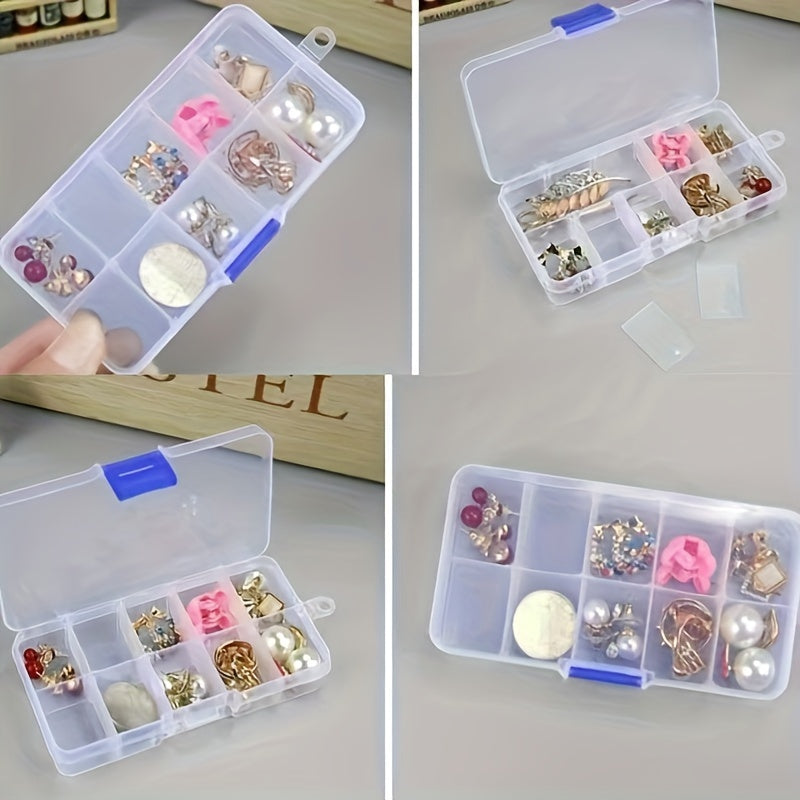 Jewelry Storage Box 10 Grids Plastic Storage Box