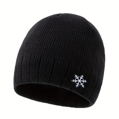 Snowflake Knit Cap Winter Ear Protection Hat Warm Beanie