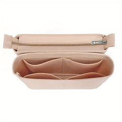 2pcs Felt Insert Organizer Storage Bag Zipper Liner Lightweight Portable Bag