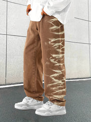 Men's Loose Fit Straight Leg Jeans Casual Street Style Denim Pants