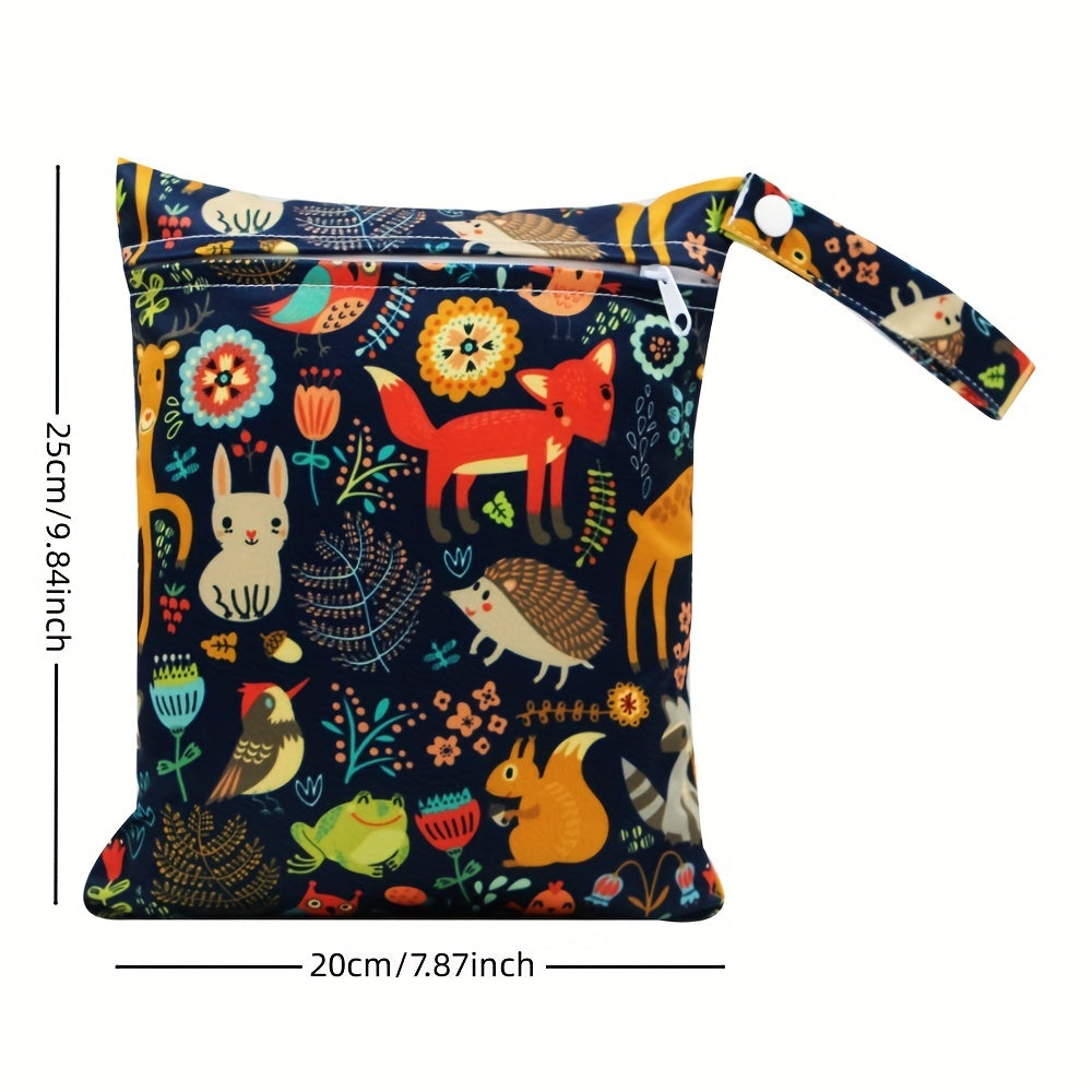 Adorable Animals Print Reusable Wet Bag Keep Your Bag & Convenient