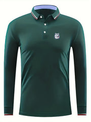 Dog Head Pattern Men's Long Sleeve Shirt