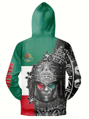 Mexican Print Hoodies For Men Graphic Sweatshirt Hooded Pullover