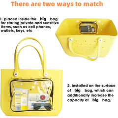 3pcs Clear Bogg Beach Bag Zipper Insert Cosmetic Organizers