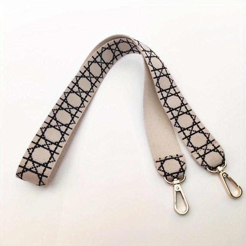 Geometric Pattern Bag Strap Underarm Bag Replacement Strap