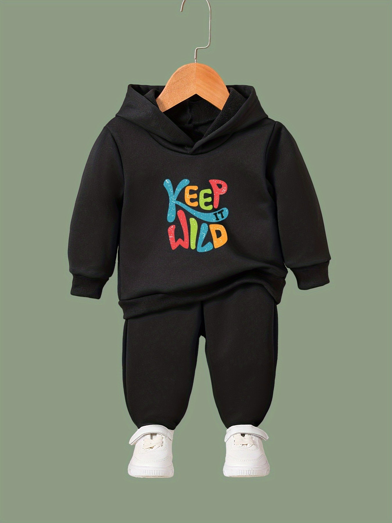 Yeep Wild Pattern Hooded Sweatshirt Girls Comfy Hoodies & Sweatpants