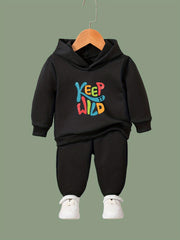 Yeep Wild Pattern Hooded Sweatshirt Girls Comfy Hoodies & Sweatpants