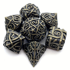 7pcs Maze Dice Mini Metal Solid Dice Game Punishment Drinking Fun Dice