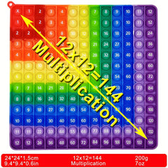 9x5 12x12 Multiplication Push Bubble Pop Fidget Math Big Size Toys