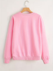 Evil Eye Print Pullover Sweatshirt for Women