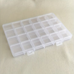 24 Grids Plastic Sorting Box Small Parts Jewelry Storage DIY Bead Container