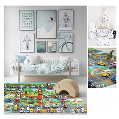Floor Game Farm Traffic Large Map Simulated City Parking Lot Scene Map