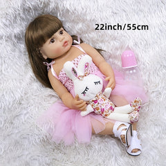 Silicone Body Reborn Baby Doll: Newborn Toy for Girls