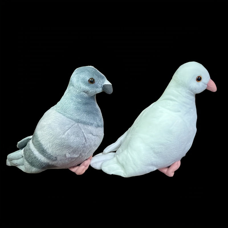 Soft Plush Pigeon Toy & Gray Stuffed Animal with Realistic Features