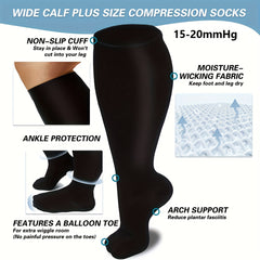 Copper Compression Socks 15-20 mmHg Extra Wide Calf