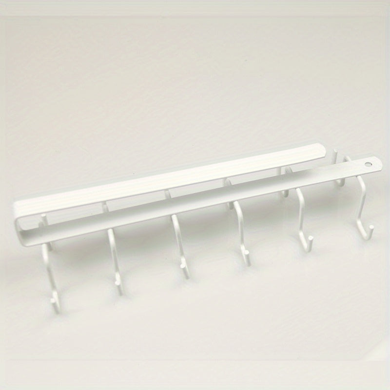 Cabinet Mug Hook 6 hooks 12 hooks Hanging Cup Holder Wardrobe Row Hook Organizer