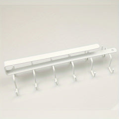 Cabinet Mug Hook 6 hooks 12 hooks Hanging Cup Holder Wardrobe Row Hook Organizer