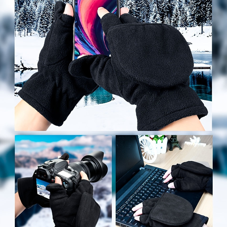1pair Leak-proof Finger Gloves for Outdoor Activities