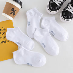 Toddler Boys Girls Solid Socks 5pairs Set