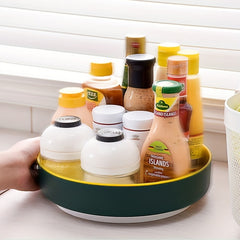 Rotating Makeup Organizer Spice Racks Turntable Kitchen Pantry Cabinet