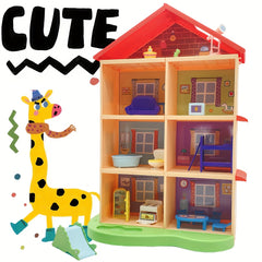 3 Tier Villa Building Set for Kids Dollhouse & Furniture Accessories Toy