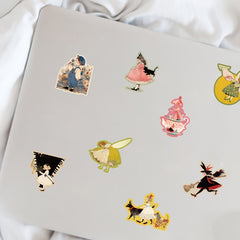 50pcs Cartoon Fairy Tale Girl Series Stickers For DIY Decoration