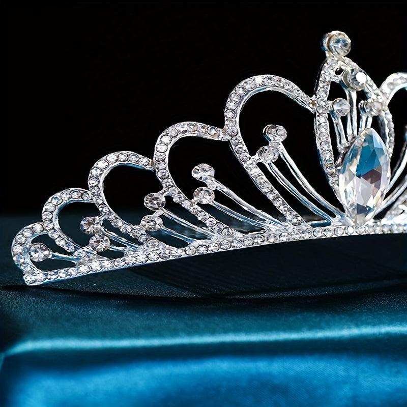 Silvery Crown Crystal Rhinestone Wedding Accessories