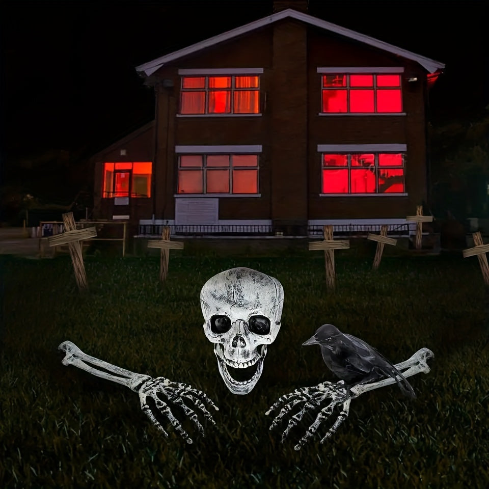 Halloween Simulation Skull Human Arm Haunted House Decor
