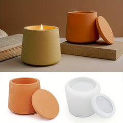 DIY Candle Holder With Lid Gypsum Silicone Mold